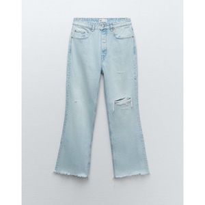 Womens Zara Jeans | Cropped Flare Jeans Light Blue
